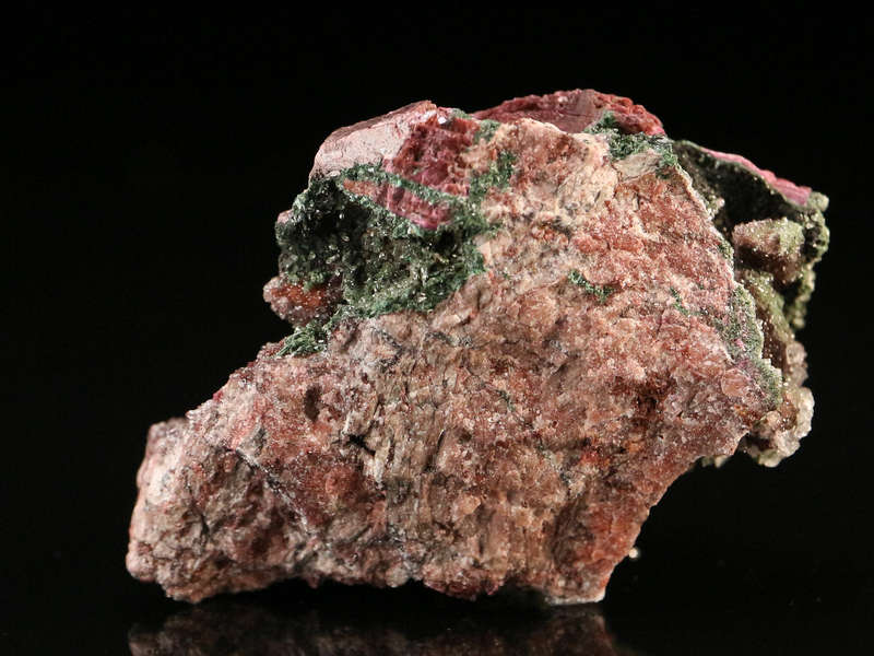 Malachite on Cobaltoan Calcite, Kakanda deposit, Lubudi, Lualaba, DR Congo