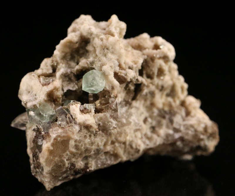 Fluorite on Feldspar, Erongo Mnt, Erongo Region, Namibia.