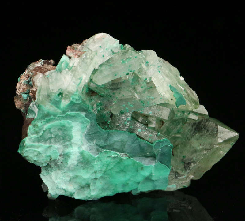 Malachite & Baryte Triplet, Shangulowé Mine, Kambove, Haut-Katanga, DR Congo