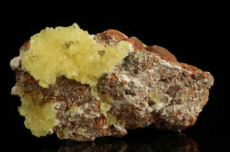 Ettringite on Matrix, "N'Chwaning II Mine, Kalahari Manganese Field, Northern Cape, South Africa. "