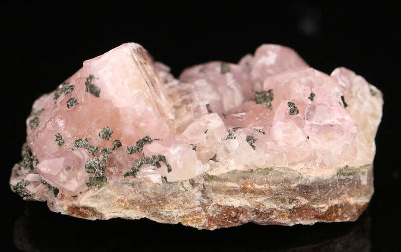 Copper on Cobaltoan Calcite, Mashamba West Mine, DRC