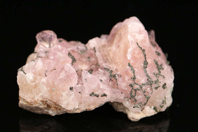 Copper on Cobaltoan Calcite, Mashamba West Mine, DRC