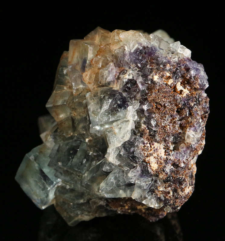 Purple-Green Zoned Fluorite on Matrix, Okoruso Mine, Namibia