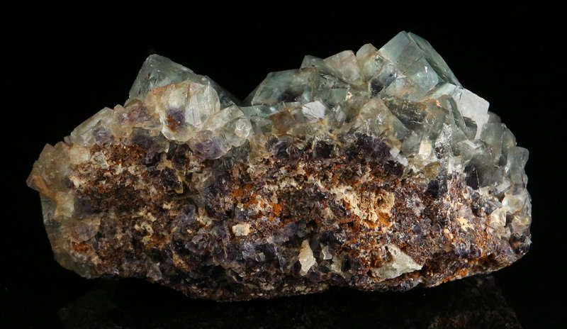 Purple-Green Zoned Fluorite on Matrix, Okoruso Mine, Namibia