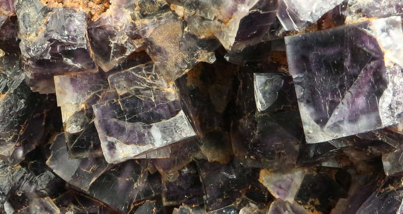 Purple Zoned Fluorite Cluster, Okoruso Mine, Namibia