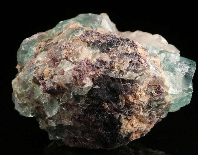 Quartz on Green Fluorite, Okoruso Mine, Namibia