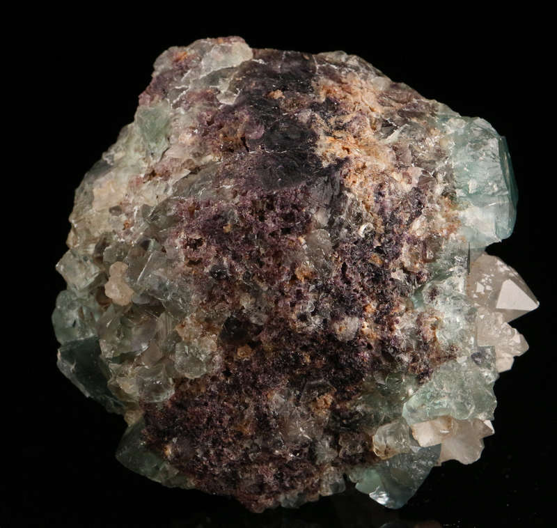 Quartz on Green Fluorite, Okoruso Mine, Namibia