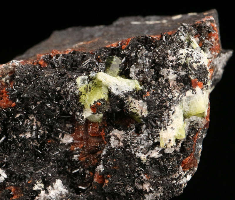 Ettringite, Gaudefroyite on Matrix,"N'Chwaning II Mine, Kalahari Manganese Field, Northern Cape, Sou