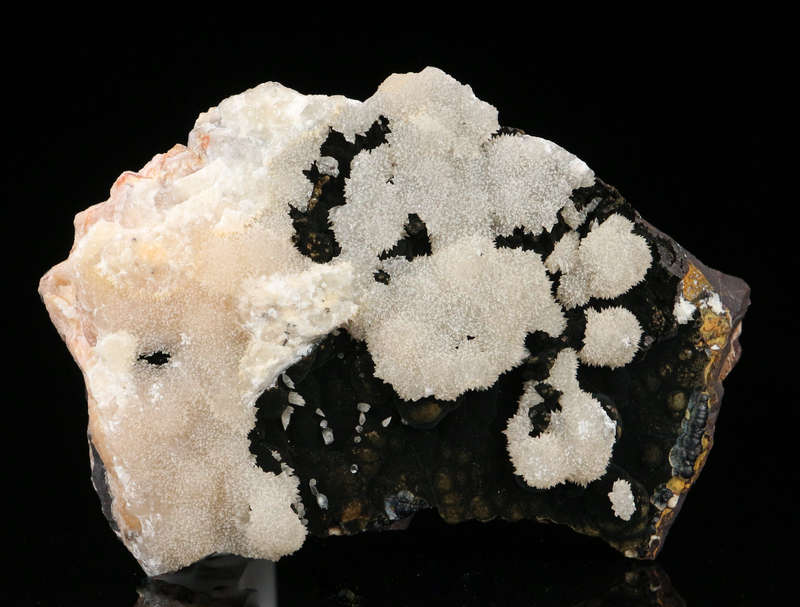 Calcite on Goethite, "N'Chwaning II Mine, Kalahari Manganese Field, Northern Cape, South Africa. "