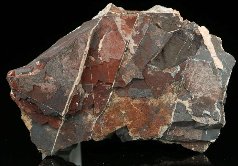Calcite on Goethite, "N'Chwaning II Mine, Kalahari Manganese Field, Northern Cape, South Africa. "