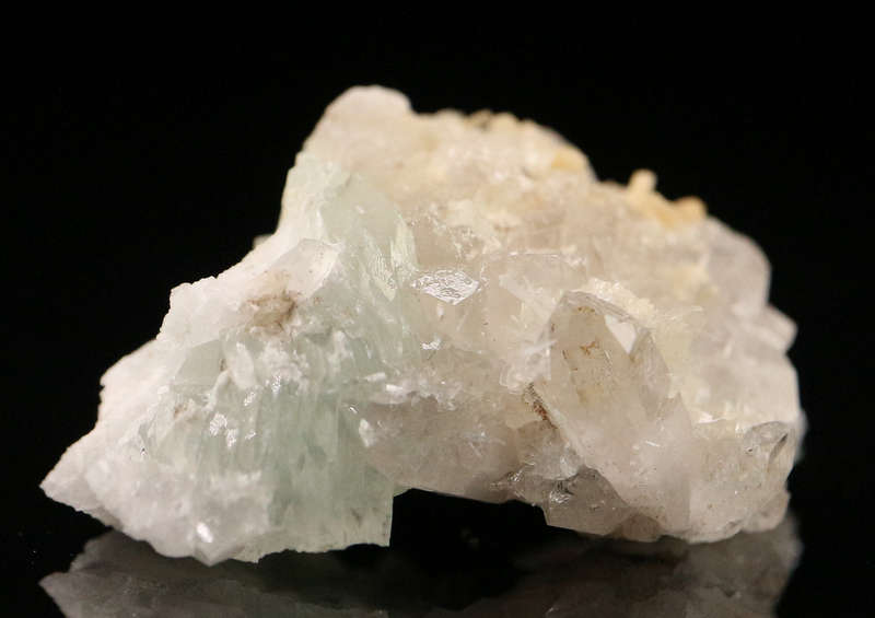 Prehnite on Quartz, Gobobosebberge Mnt, Namibia