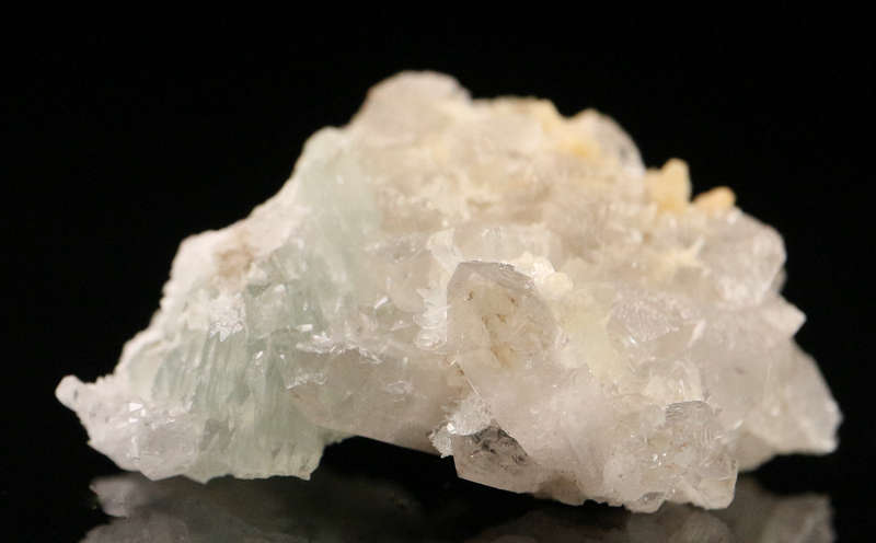 Prehnite on Quartz, Gobobosebberge Mnt, Namibia