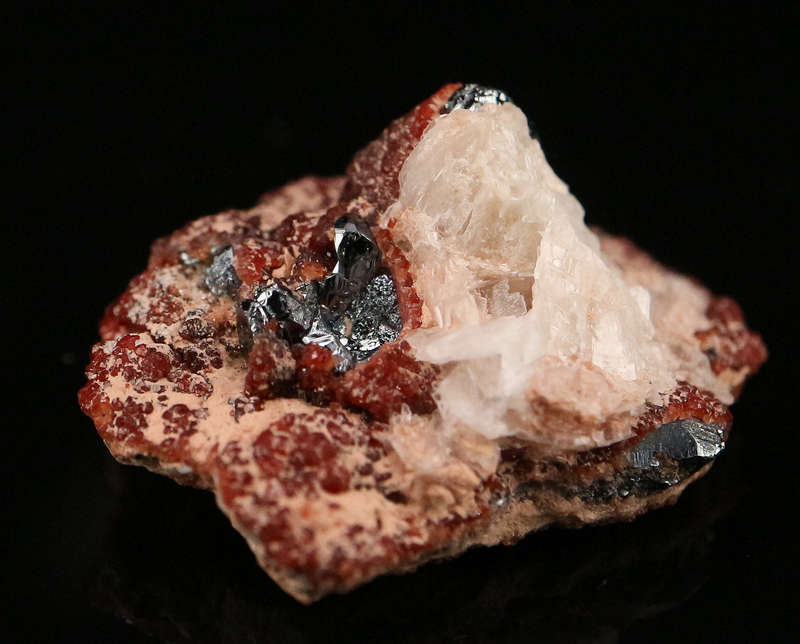 Andradite on Hematite, Wessels Mine, Northern Cape, South Africa