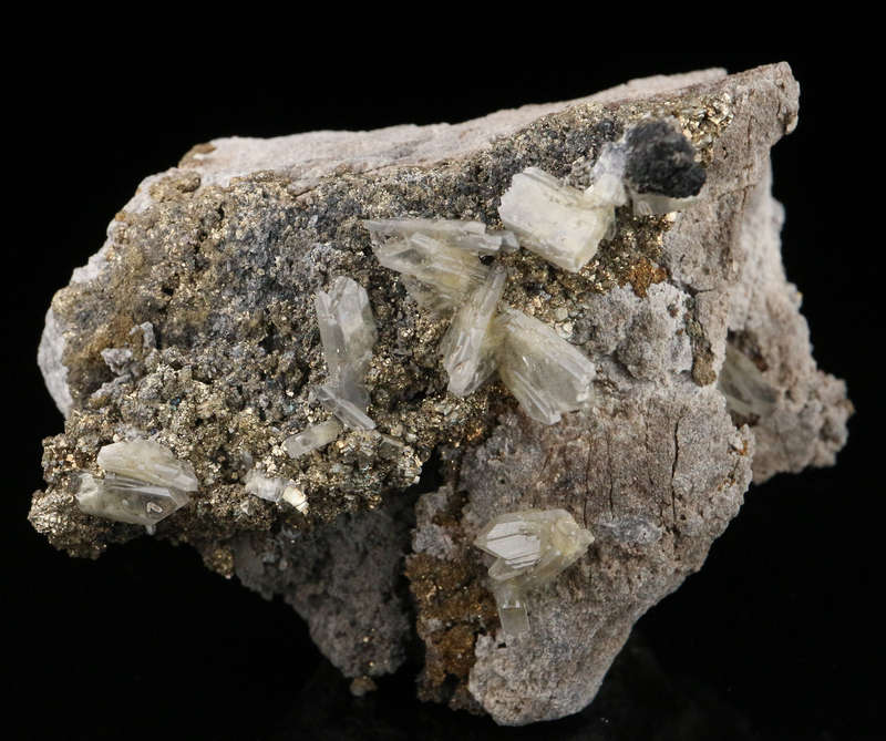 Baryte, Pyrite on Matrix, Rosh Pinah Mine, Namibia