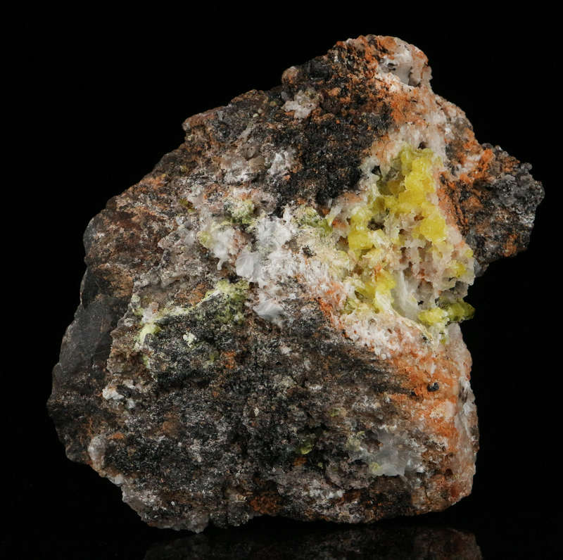 Ettringite on Matrix, Wessels Mine, Northern Cape, South Africa