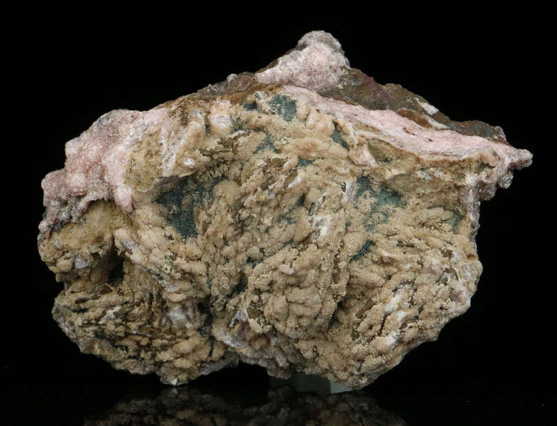 Gageite on Rhodochrosite,"N'Chwaning II Mine, Kalahari Manganese Field, Northern Cape, South Africa.