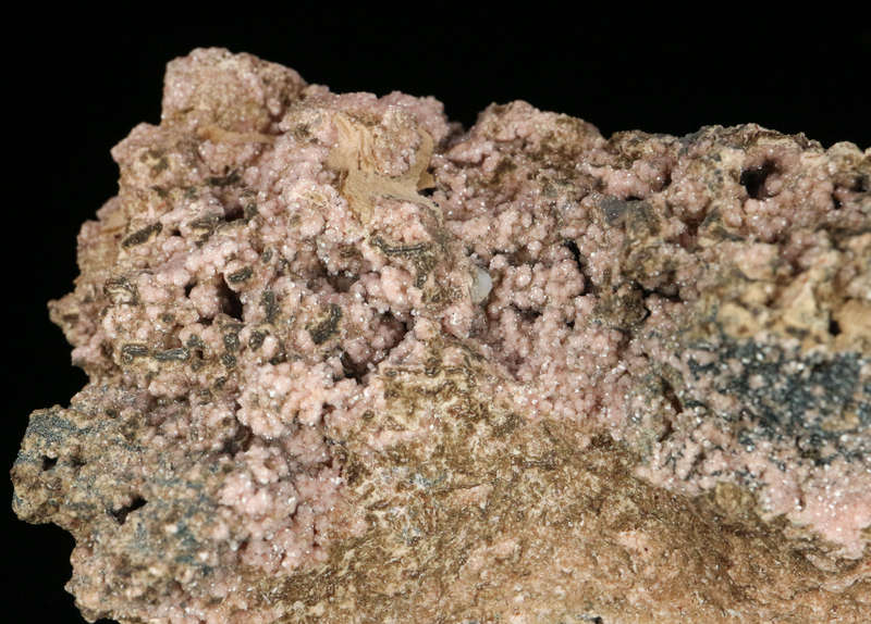 Rhodochrosite on Matrix,"N'Chwaning II Mine, Kalahari Manganese Field, Northern Cape, South Africa "