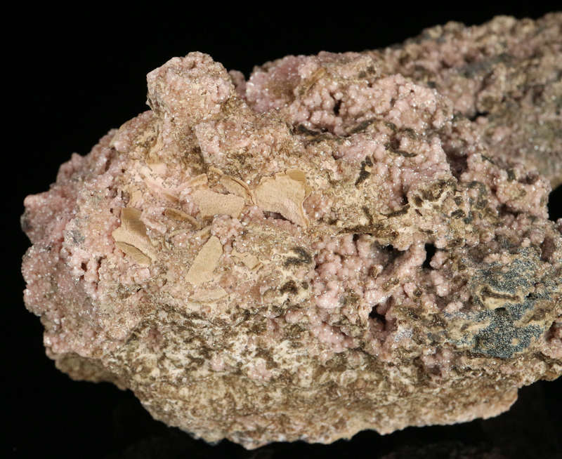 Rhodochrosite on Matrix,"N'Chwaning II Mine, Kalahari Manganese Field, Northern Cape, South Africa "