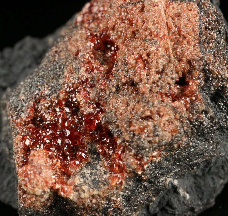 Andradite on Matrix, "N'Chwaning II Mine, Kalahari Manganese Field, Northern Cape, South Africa "