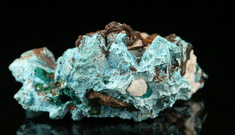 Malachite on Shattuckite, Tantara Mine, DRC