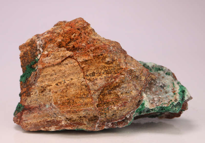 Quartz on Malachite psm on Matrix, Tenke Fungurume, DR Congo