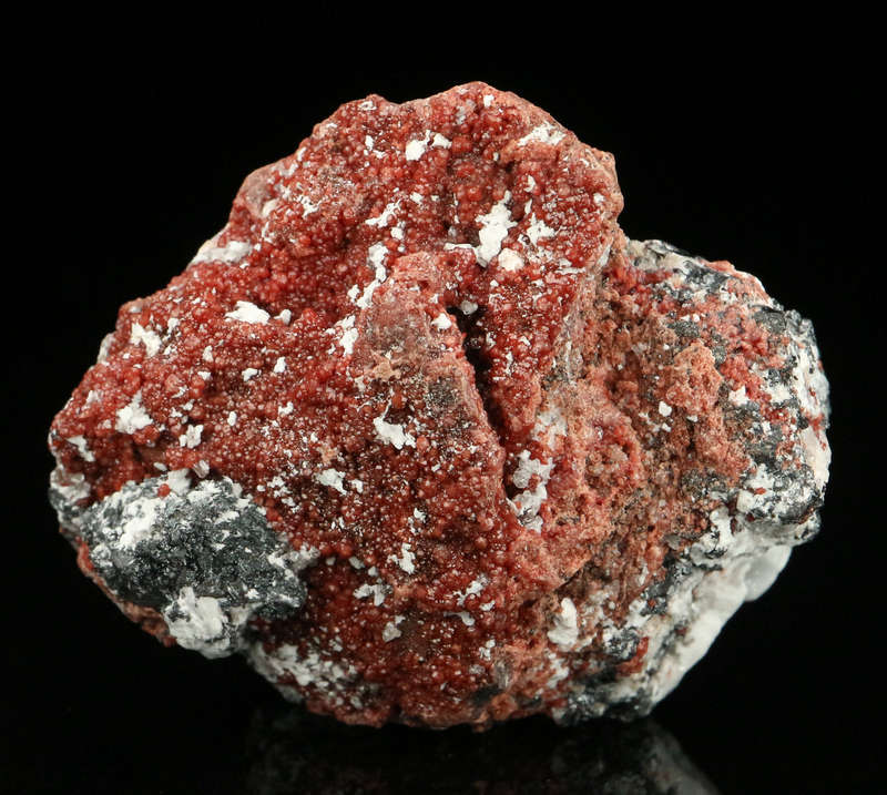 Hausmannite on Andradite,"N'Chwaning II Mine, Kalahari Manganese Field, Northern Cape, South Africa