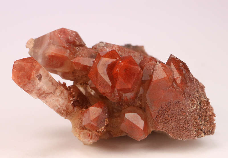 Red Hematite in Quartz Cluster, Orange River Area, Northern Cape, South Africa