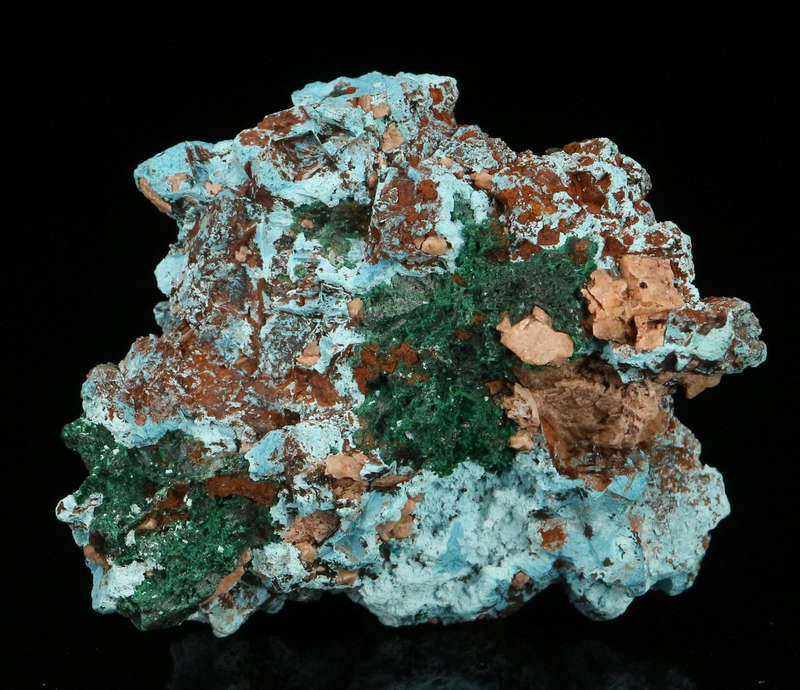 Malachite on Shattuckite, Tantara Mine, DRC