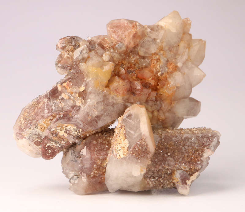 Red Hematite in Quartz Cluster, Orange River Area, Northern Cape, South Africa