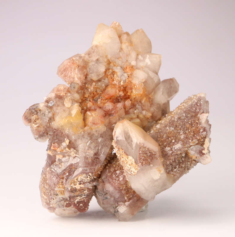 Red Hematite in Quartz Cluster, Orange River Area, Northern Cape, South Africa