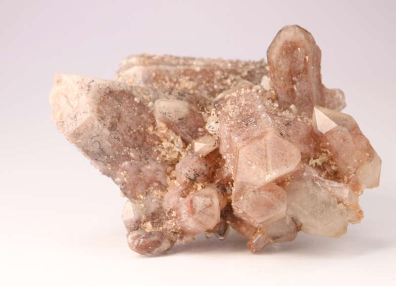 Red Hematite in Quartz Cluster, Orange River Area, Northern Cape, South Africa