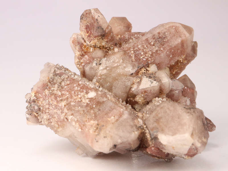 Red Hematite in Quartz Cluster, Orange River Area, Northern Cape, South Africa