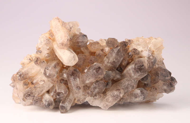 Black Hematite in Quartz Cluster, Orange River Area, Northern Cape, South Africa