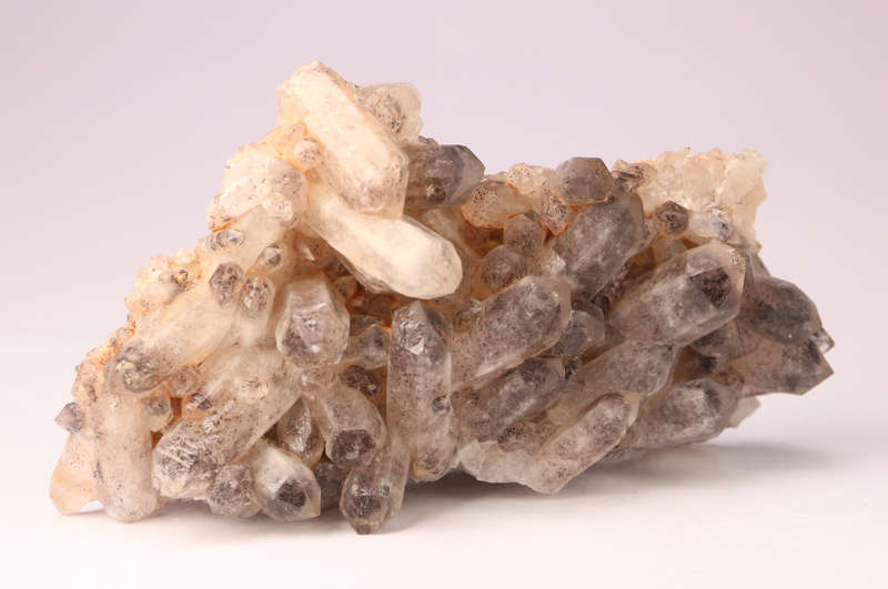 Black Hematite in Quartz Cluster, Orange River Area, Northern Cape, South Africa