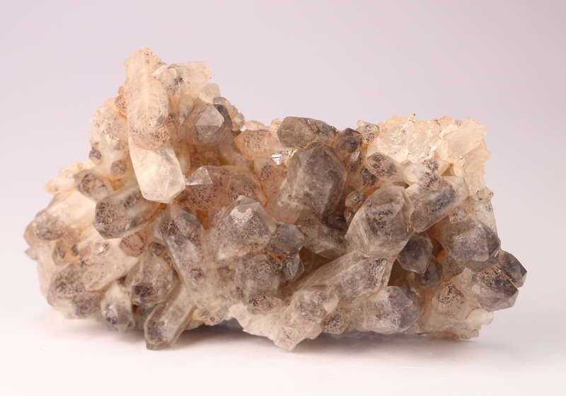 Black Hematite in Quartz Cluster, Orange River Area, Northern Cape, South Africa
