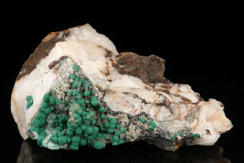 Zincolibethenite on Quartz, Skorpion Mine, Karas Region, Namibia