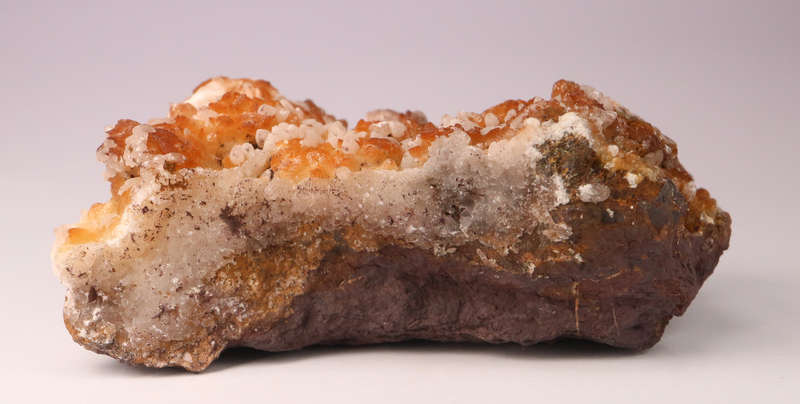 Calcite on Goethite and Calcite, N'Chwaning II, Northern Cape, South Africa