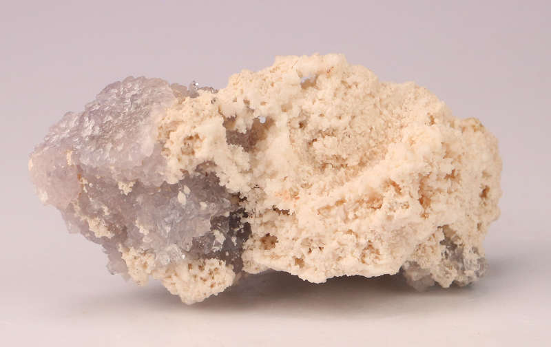Mangancalcite on Amethyst Quartz drusy, N'Chwaning II, Northern Cape, South Africa