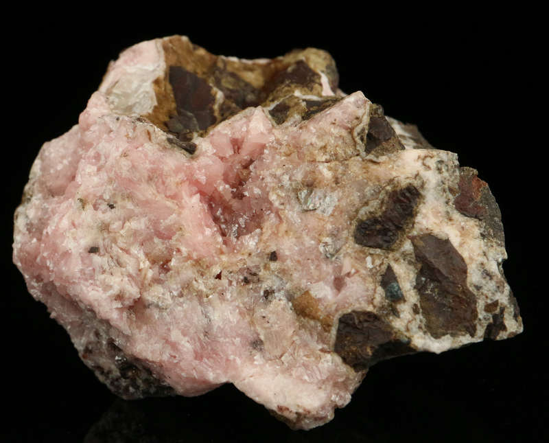 Rhodochrosite on Matrix,"N'Chwaning II Mine, Kalahari Manganese Field, Northern Cape, South Africa.