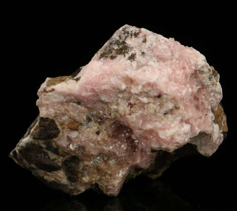 Rhodochrosite on Matrix,"N'Chwaning II Mine, Kalahari Manganese Field, Northern Cape, South Africa.