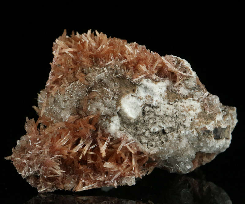 Inesite, Calcite on Matrix,"N'Chwaning II Mine, Kalahari Manganese Field, Northern Cape, South Afric