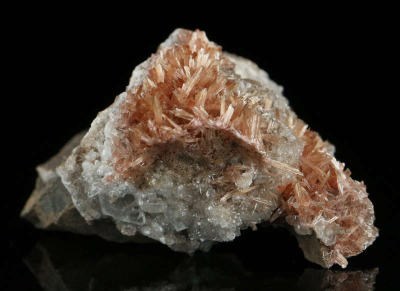 Inesite, Calcite on Matrix,"N'Chwaning II Mine, Kalahari Manganese Field, Northern Cape, South Afric