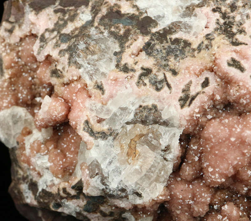 Rhodochrosite on Matrix,"N'Chwaning II Mine, Kalahari Manganese Field, Northern Cape, South Africa.