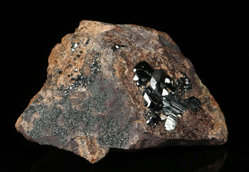 Hematite on Matrix, "N'Chwaning II Mine, Kalahari Manganese Field, Northern Cape, South Africa. "