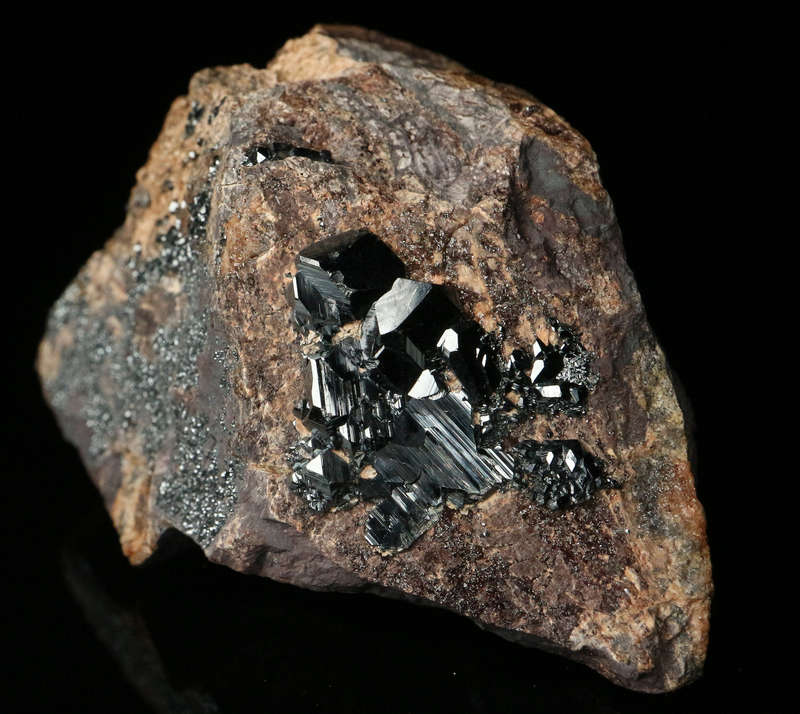 Hematite on Matrix, "N'Chwaning II Mine, Kalahari Manganese Field, Northern Cape, South Africa. "