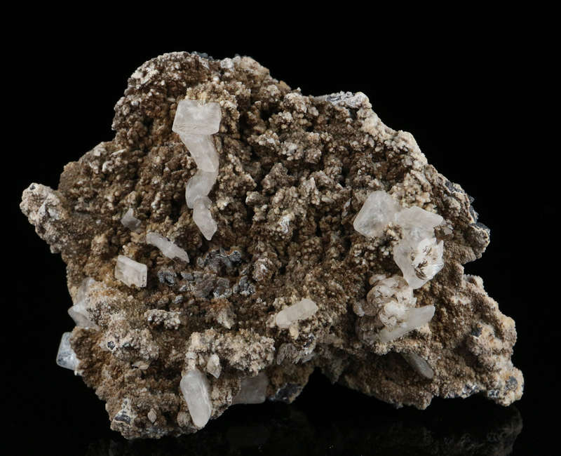 Hydroxyapophyllite on Matrix,"N'Chwaning II Mine, Kalahari Manganese Field, Northern Cape, South Afr