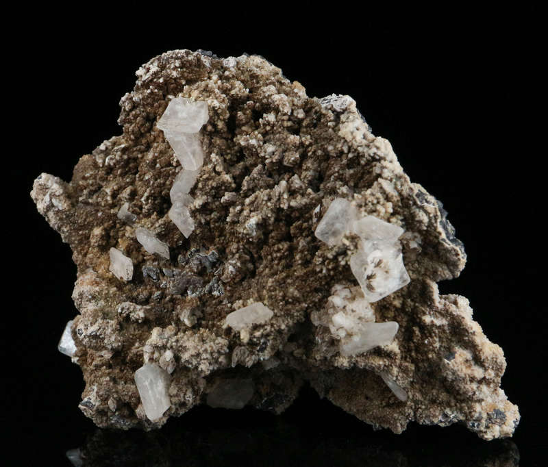 Hydroxyapophyllite on Matrix,"N'Chwaning II Mine, Kalahari Manganese Field, Northern Cape, South Afr