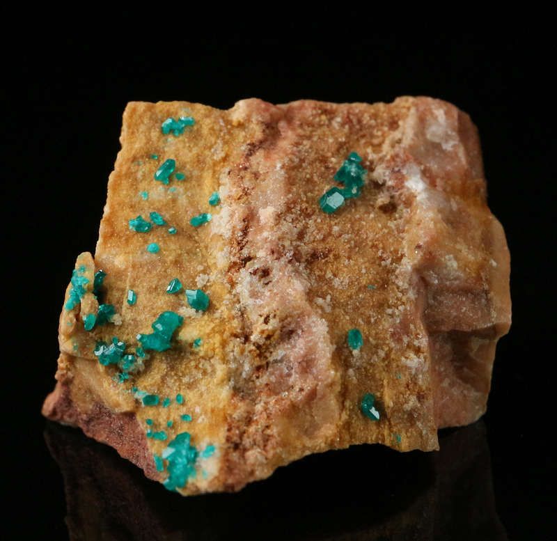 Dioptase on Matrix, Kaokoveld Region, Namibia