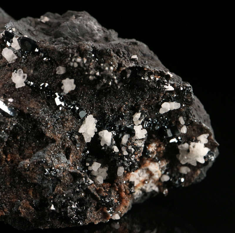 Calcite & Hematite on Matrix, N'Chwaning II, Northern Cape, South Africa