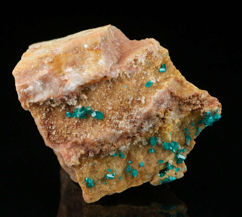 Dioptase on Matrix, Kaokoveld Region, Namibia